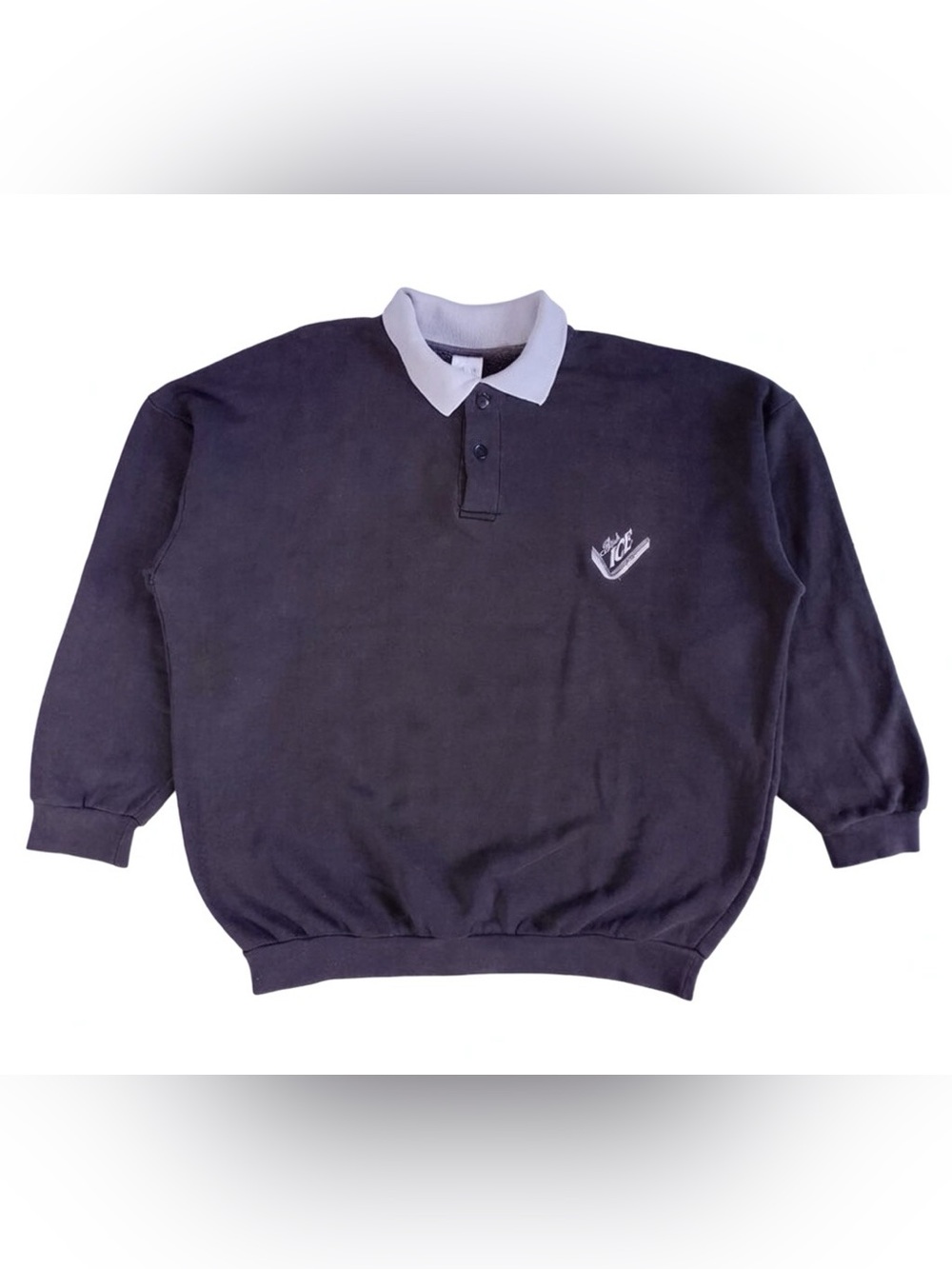 Medium Men’s Black Ice Beer Sweatshirt Vintage Merch with Embroidered Logo